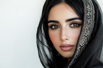 Naklejka premium studio portrait photo of a beautiful arab woman