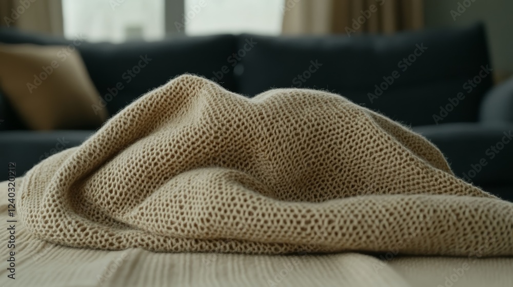 Aufkleber elegant close up of wool mesh base layer fabric texture showing its grid like breathable design in s