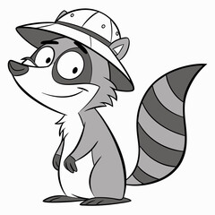 vector illustration of cartoon rat