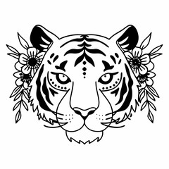 tiger head vector