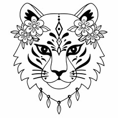 Fototapeta premium tiger head vector