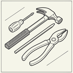set of tools vector