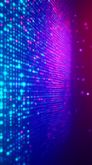 Naklejka premium Digital binary code background with vibrant colors