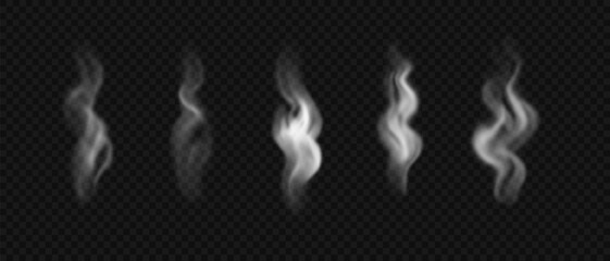 Realistic steam or smoke on hot tea, coffee, food. © Picture Store