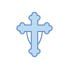Obraz premium Christian Cross vector icon