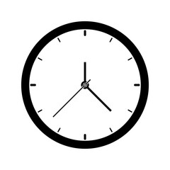 wall clock icon. clock vector flat illustration isolated on white background