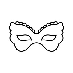 Venice carnival mask isolated on white background. Venetian carnival mask in flat style.carnival mask