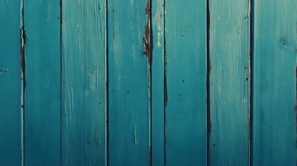 Naklejka premium Rustic Teal Blue Wooden Planks Background Texture
