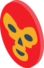 Fototapeta premium Lucha libre mask featuring a skull design, symbolizing mexican wrestling tradition and vibrant culture