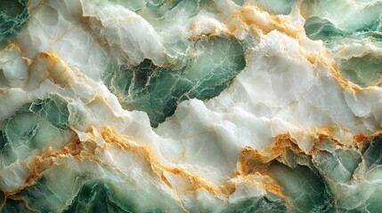 Fototapeta premium Abstract Green and White Marble Texture. Generative AI