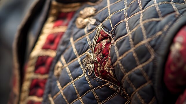 Close-Up of a Medieval Knight's Gambeson