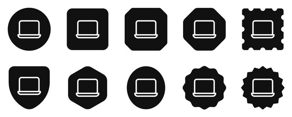 Editable vector blank laptop computer screen icon. Part of a big icon set family. Perfect for web and app interfaces, presentations, infographics, etc