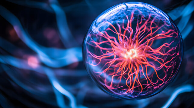 Close-up of glowing, swirling quark plasma in a futuristic laboratory, showcasing vibrant colors and dynamic energy patterns. Scientific research and advanced technology concepts.