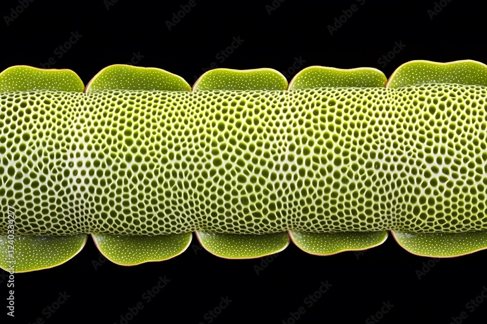 Aufkleber closeup macro shot of green plant cellular structure with unique pattern