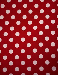 情熱的な深いレッドにホワイト水玉模様。鮮やかで温かみのある印象
