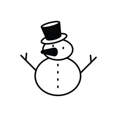 Snowman vector icon
