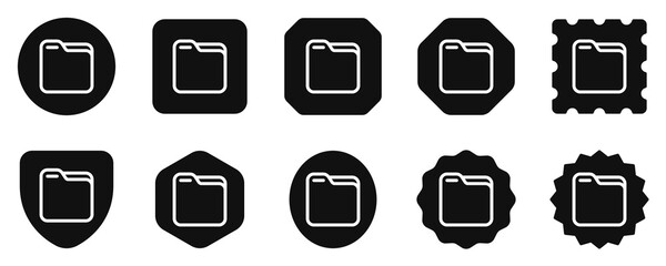 Editable vector file folder archive icon. Part of a big icon set family. Perfect for web and app interfaces, presentations, infographics, etc