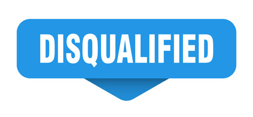 disqualified sticker. disqualified sign on transparent background