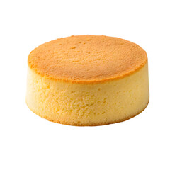 Sponge cake on transparent background