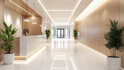 Fototapeta premium Modern and Elegant Office Reception Area Design