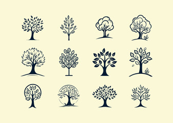 Vector illustration of Tree Logo Design
