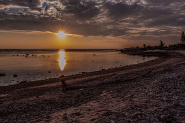 sunset on the beach
