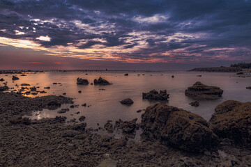 sunset on the beach