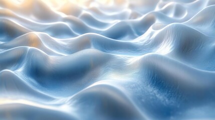 Obraz premium Abstract Wavy Blue Texture. Generative AI