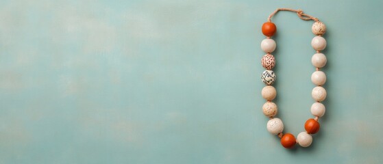 Boho Ramadan Sophistication Textured Beads Wall Sculpture with Ethnic Patterns - Spring Interior Decor and Marketing Event Styling for Cultural Harmony