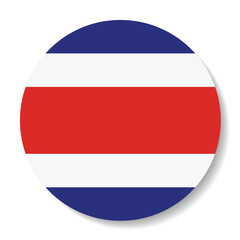 Costa Rica flag. Costa Rica circle flag. Button flag icon. Standard color. Circle icon flag. Computer illustration. Digital illustration. Vector illustration.