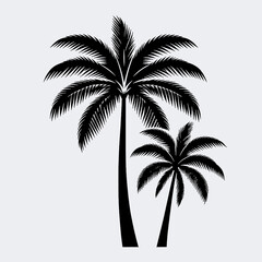 Obraz premium art, illustration, vector, image, wallpaper, art image palm tree, palm trees vector black and white 