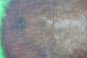Rusty green iron plate old iron plate.