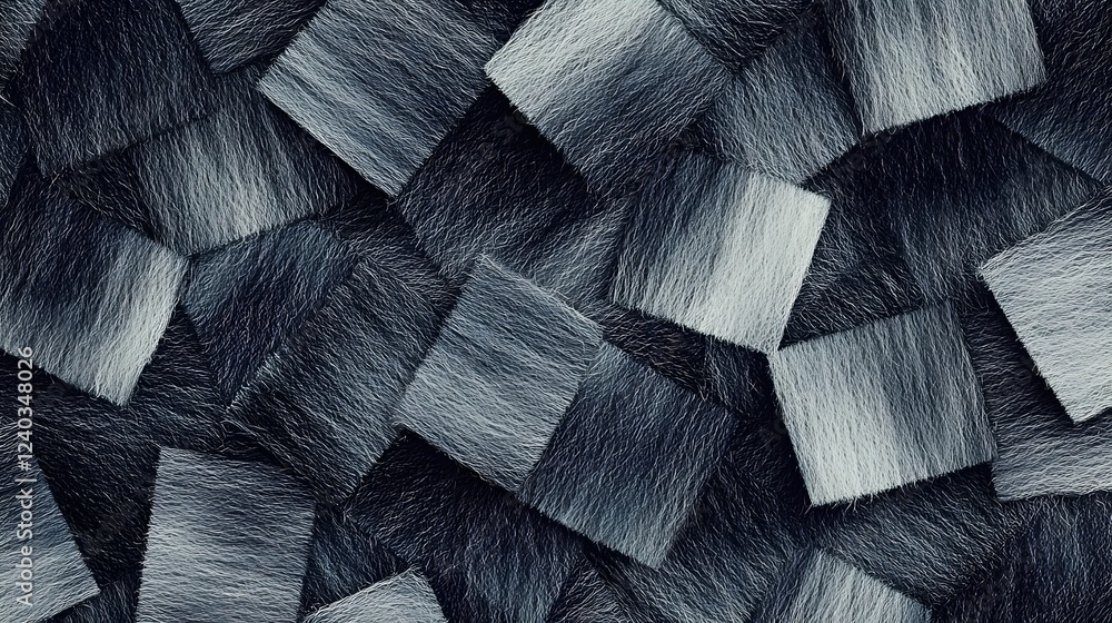 Aufkleber abstract dark gray textured squares pattern background