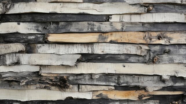 Birch bark texture close up. Generative AI