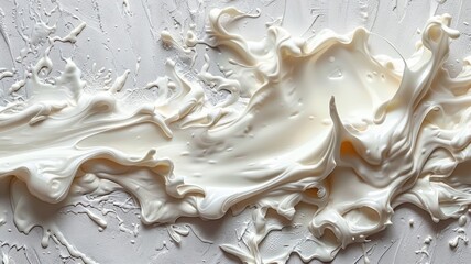A white wave made of whipped cream