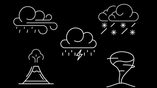 Extreme Weather Line Icons