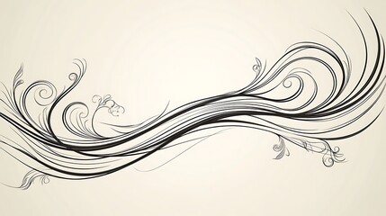 Elegant floral wave design, background