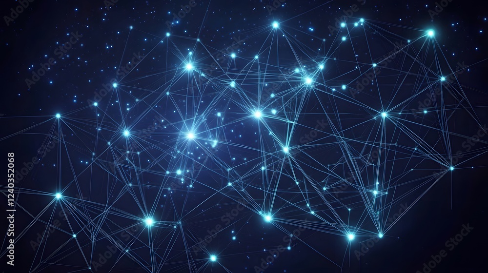 Aufkleber abstract network connection digital technology background