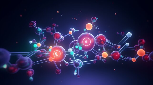 Drug Interaction Animation showcasing animated molecules of different drugs interacting, highlighting changes in chemical composition and effects