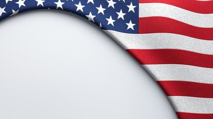 Obraz premium American Flag Draped on Textured White Background