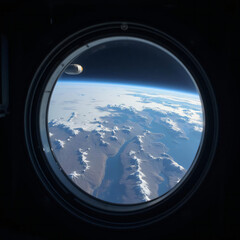 Spacecraft View Stunning Earth Mountains and Ocean