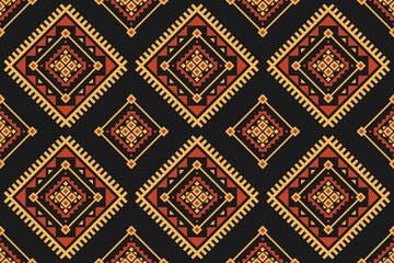 Abstract ethnic Aztec style. Ethnic geometric seamless pattern in tribal. American, Mexican style. Design for background, illustration, fabric, clothing, carpet, textile, batik, embroidery.
