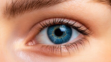 Obraz premium Stunning Close-Up of a Captivating Blue Eye
