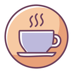 Coffee cup vector illustration. Coffee cup flat icon isolated on white background.