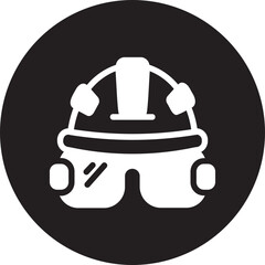 Obraz premium Helmet glyph icon