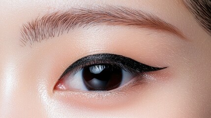 Obraz premium Close-up eye makeup, winged liner, beauty shot
