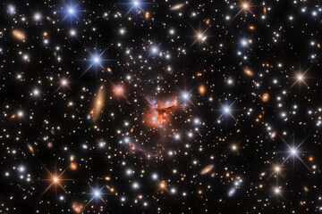 Fototapeta premium Stunning Cosmic Nebula Deep Space Starfield Galaxy Cluster