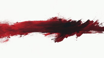 Crimson Abstract Brushstrokes: A Bold Red and Black Canvas
