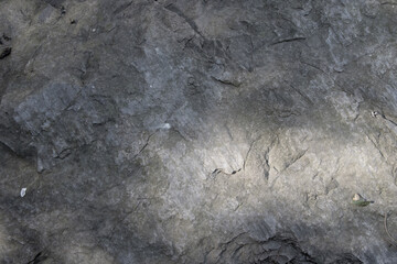Gray grunge banner. Abstract stone background. The texture of the stone wall. Close-up. Light gray rock backdrop