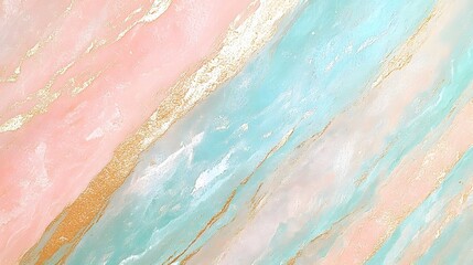 Fototapeta premium Abstract Pink Mint Gold Marble Texture Background
